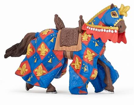 Фигурка - Лошадь с символом Флер де Лис, синяя 
